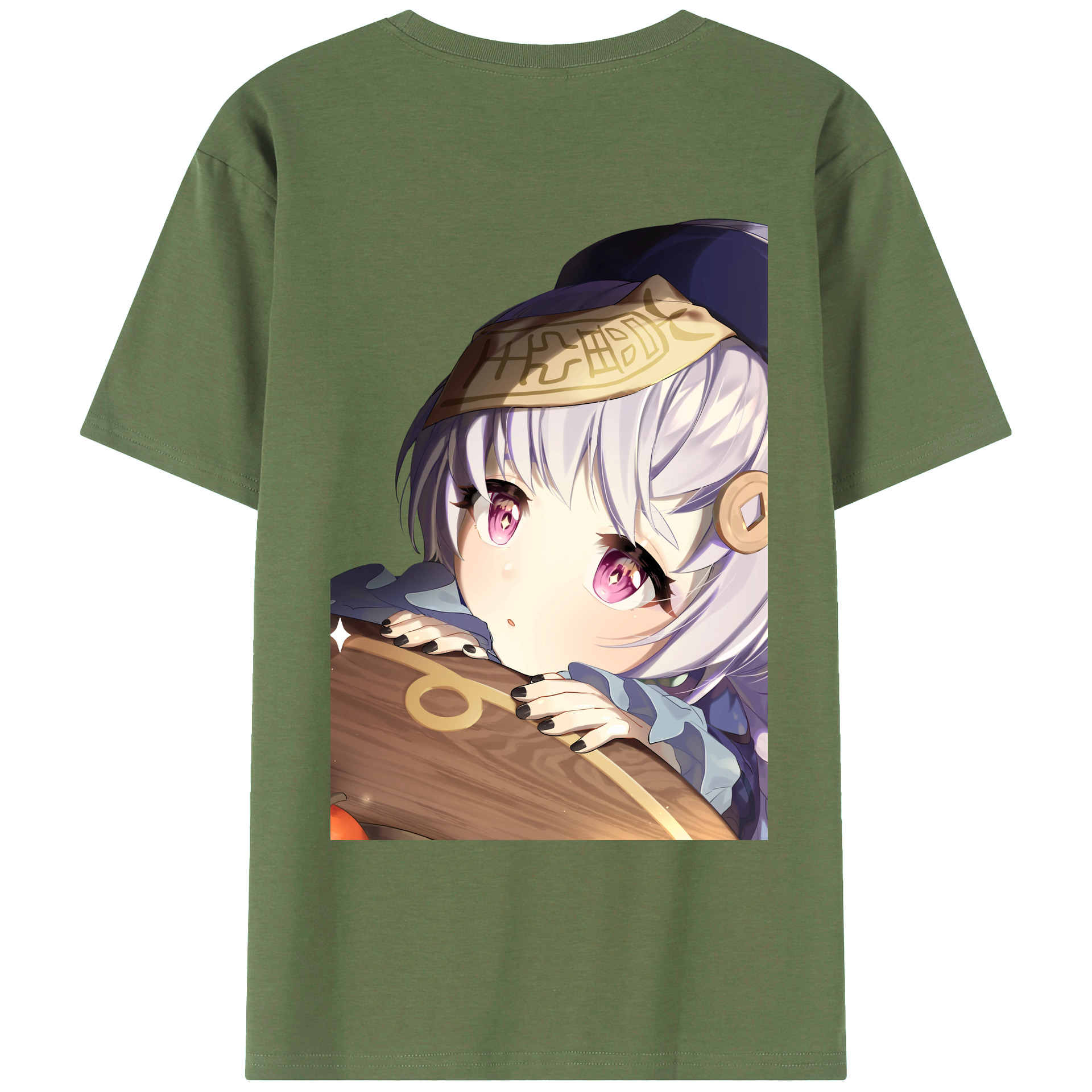 げんし神 七七 なな  genshin Nana 綿100％ メンズ半袖Tシャツ（バックプリント） 通気性